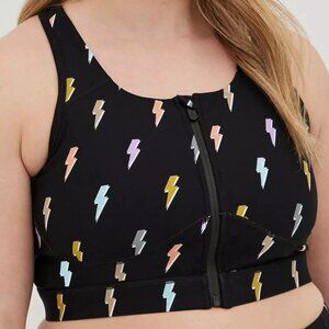 Torrid Sports Bra Womens 2X Lightning Bolts Light Support Racerback Colorful